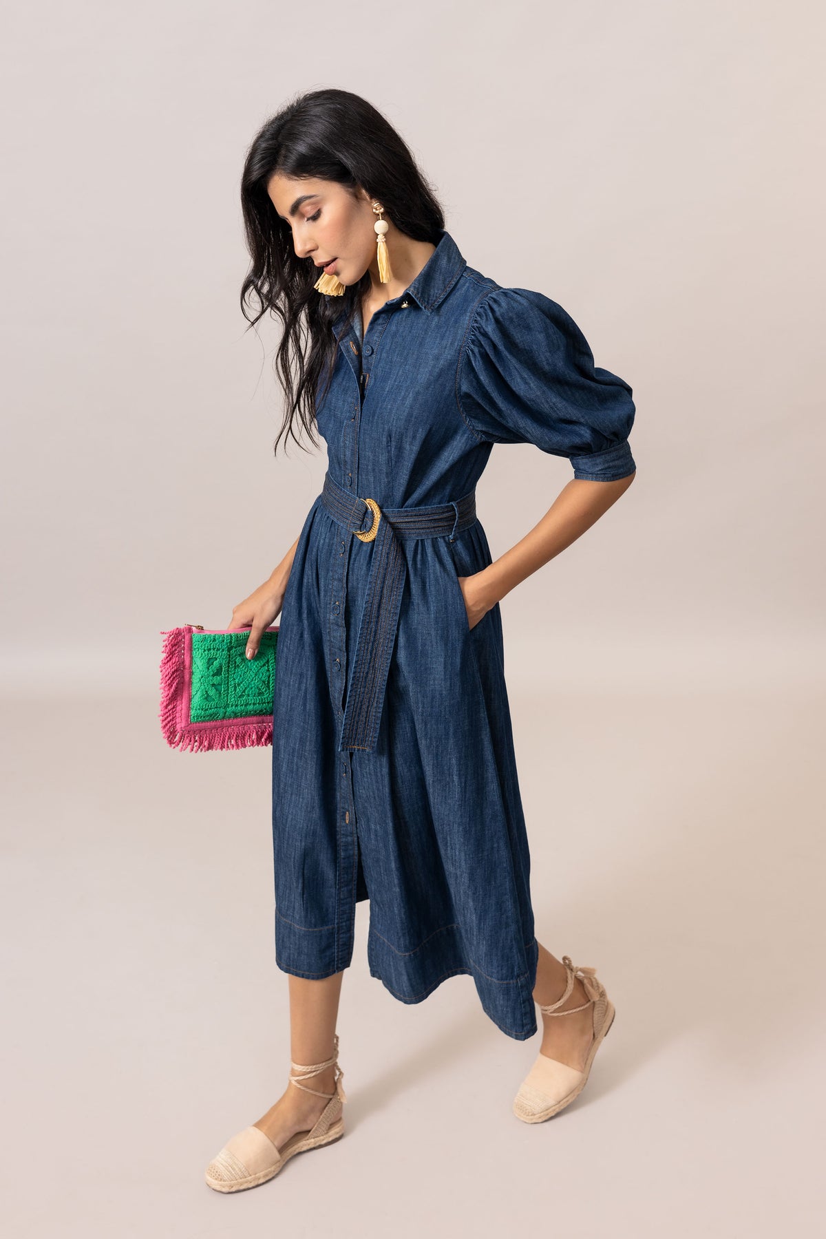 Emily Lovelock Veronica Blue Denim Dress