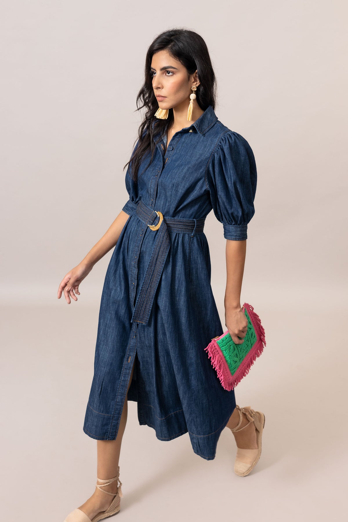 Emily Lovelock Veronica Blue Denim Dress