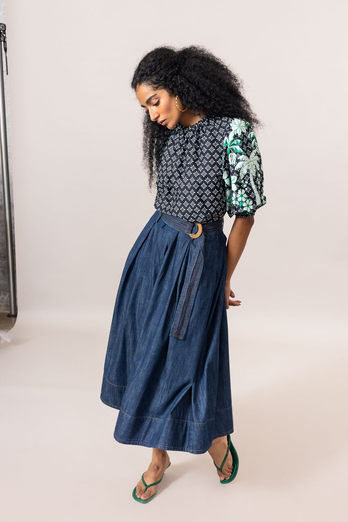 Emily Lovelock Denim Blue Zelda Skirt