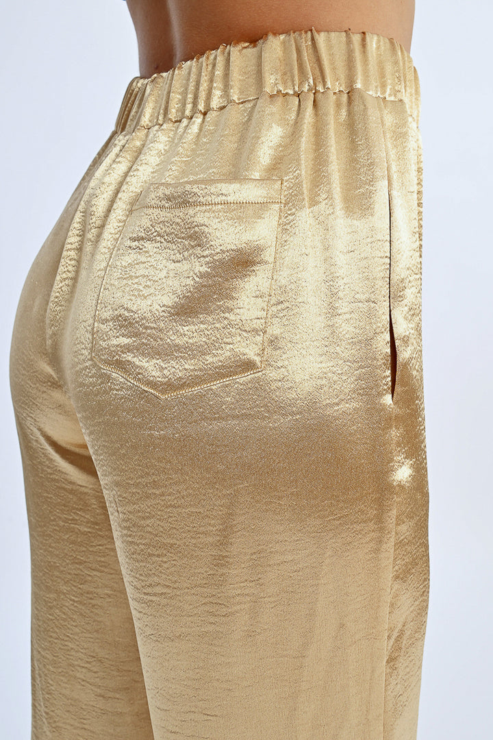 Lili Sidonio Metallic Gold Trousers