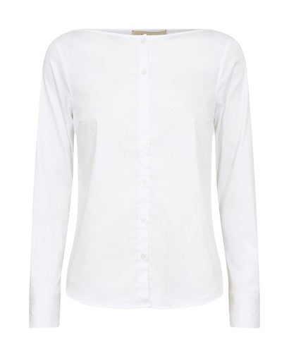 Mos Mosh White Manda Boatneck Shirt