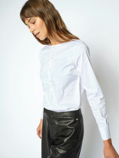Mos Mosh White Manda Boatneck Shirt
