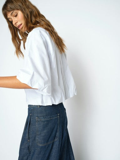 Mos Mosh Striped Bright White Maxime Nylah Shirt