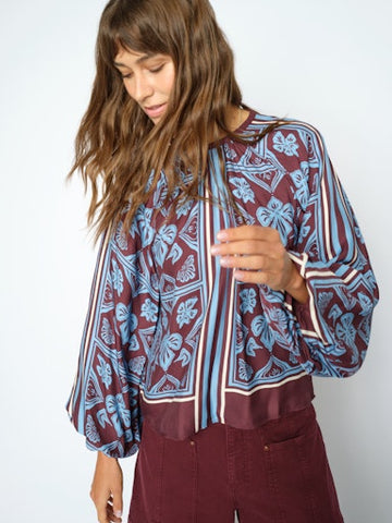 Mos Mosh Port Royale Milkey Linocut  Blouse