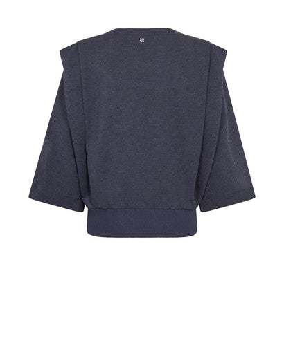 Mos Mosh Salute Navy Mae O-3/4 Sleeve Sweatshirt