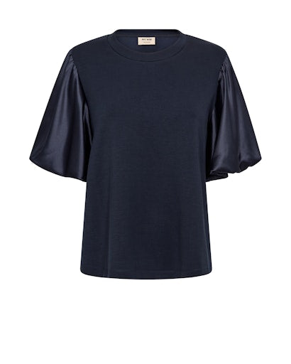 Mos Mosh Salute Navy Duba O-SS Satin Sweatshirt