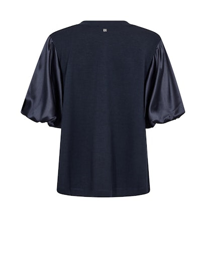 Mos Mosh Salute Navy Duba O-SS Satin Sweatshirt