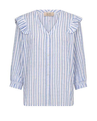 Mos Mosh Brunnera Blue Debby Stripe Shirt