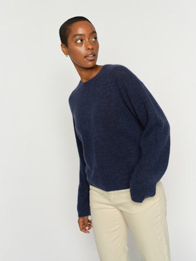 Mos Mosh Mape Crown Blue O-Neck Knit
