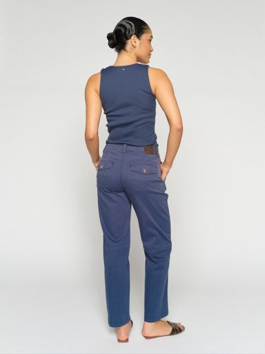 Mos Mosh Crown Blue Aymen Len Trousers