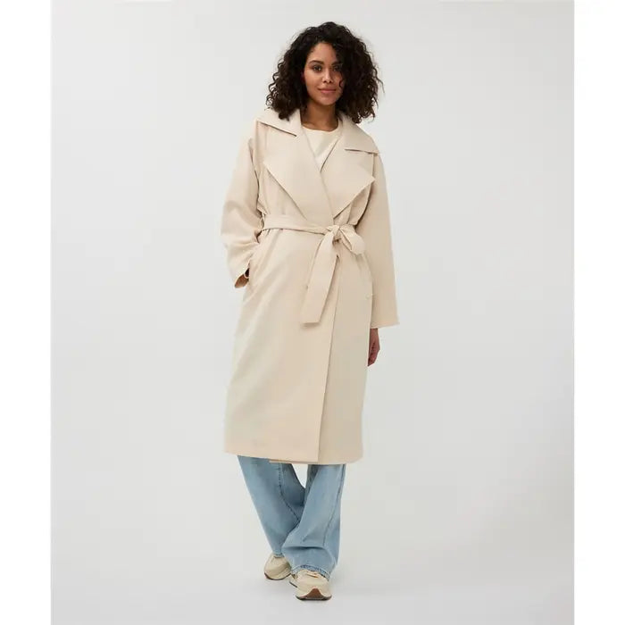 Esqualo Sand Long Basic Coat