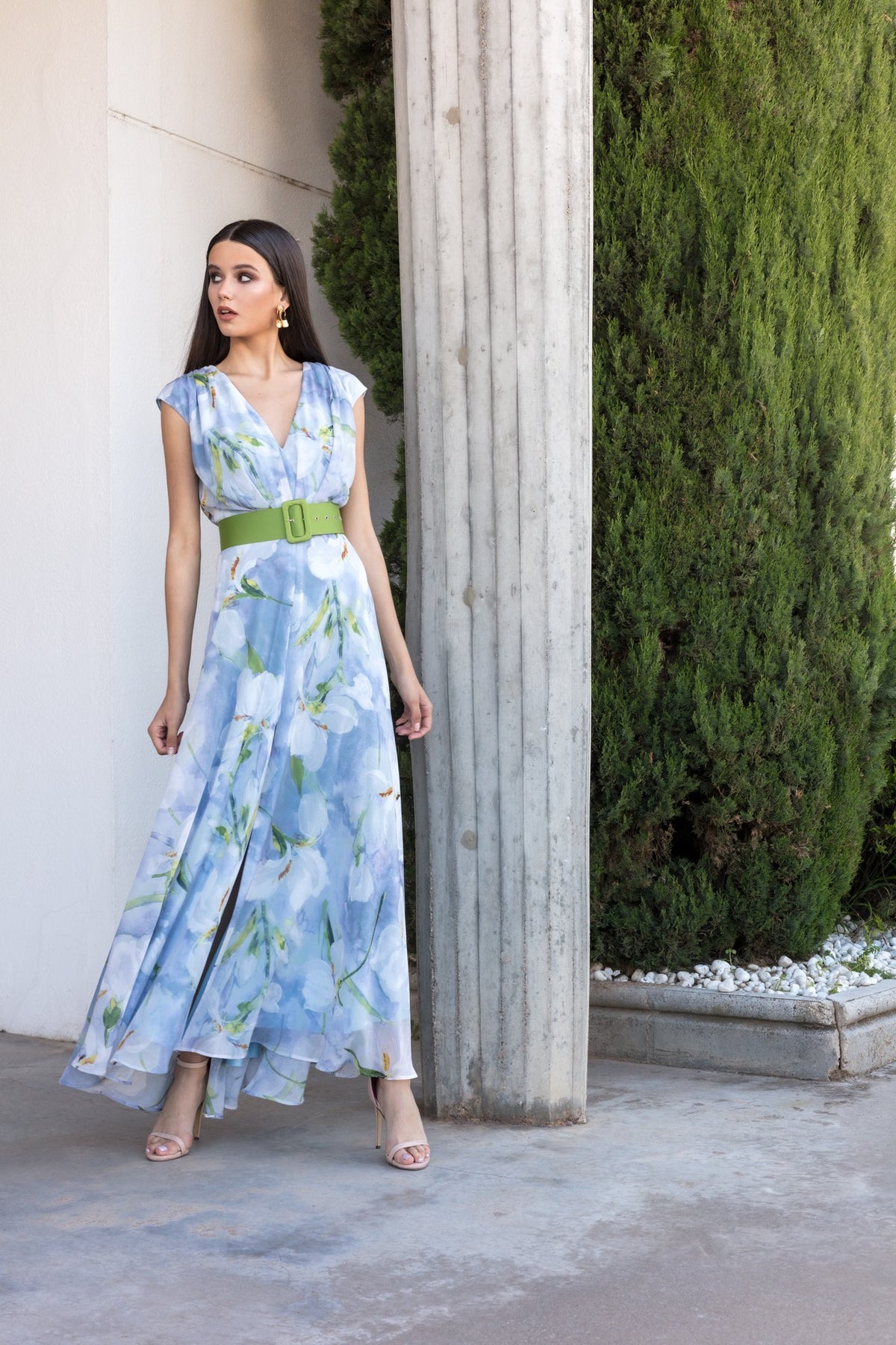 Matilde Cano Estapado  Gasa Largo Dress