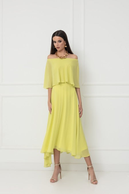 Matilde Cano Verde Lima Capelina Dress