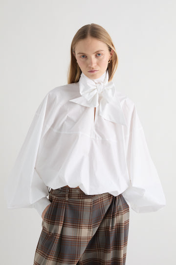 MeiMeiJ Dramatic Classic Off White Shirt