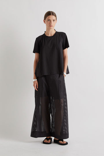 MeiMeiJ Lazer Cut Black Trousers