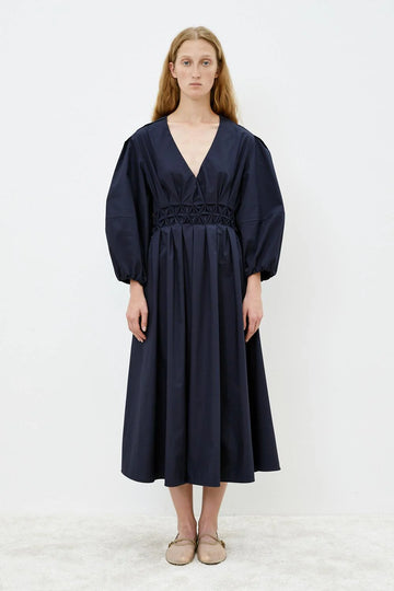 MeiMeiJ V Neck Navy Dress