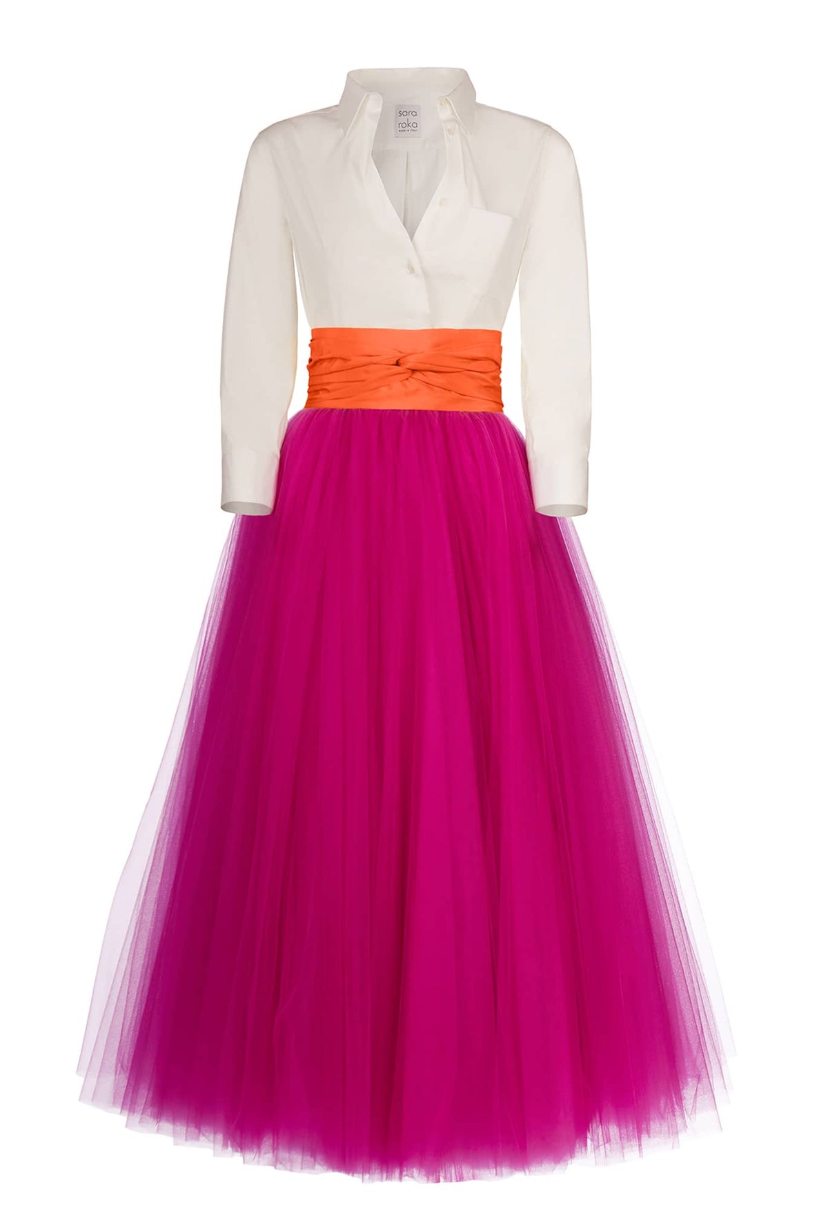 Sara Roka Jinny Tulle Midi Dress