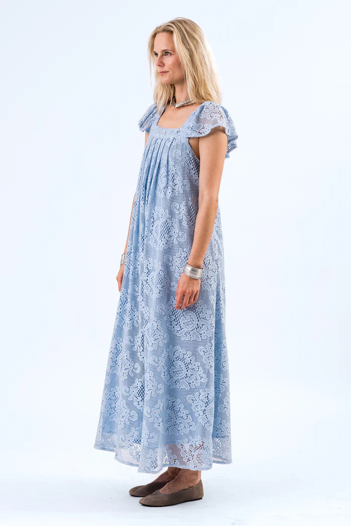 Lollys Laundry Dusty Blue Milan Midi Dress