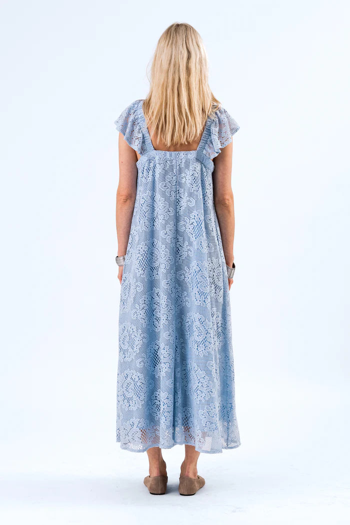 Lollys Laundry Dusty Blue Milan Midi Dress