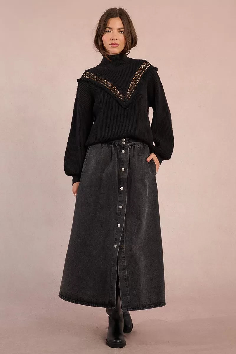 Molly Bracken Black Knitted Sweater