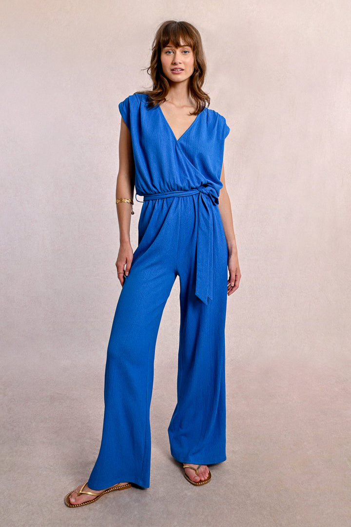 Molly Bracken Blue Ladies Knitted Jumpsuit