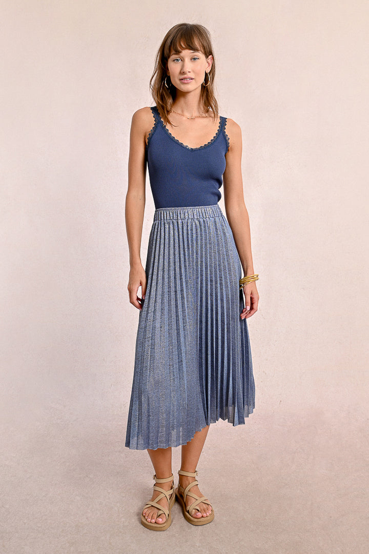 Molly Bracken Blue Ladies Knitted Skirt