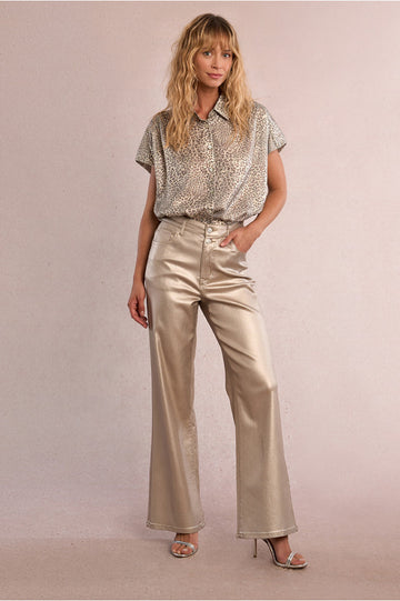 Molly Bracken Coated Gold Jeans