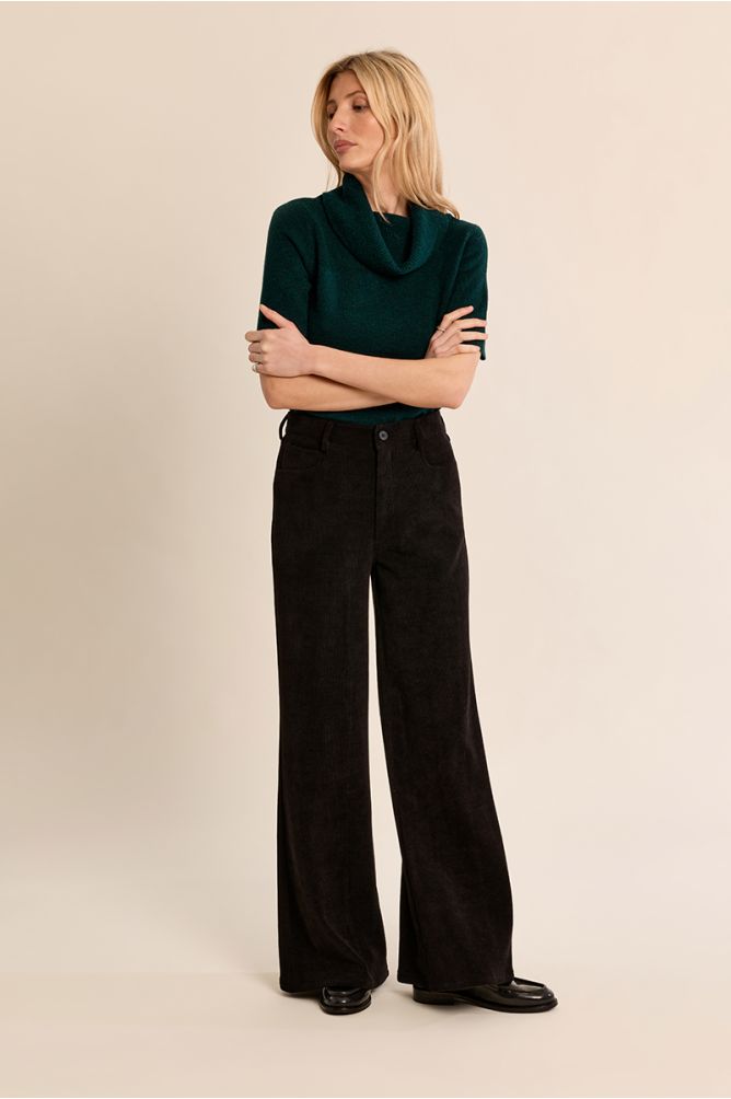 Molly Bracken Corduroy Black Trousers