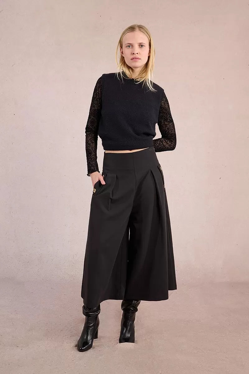 Molly Bracken Culottes Black Trousers