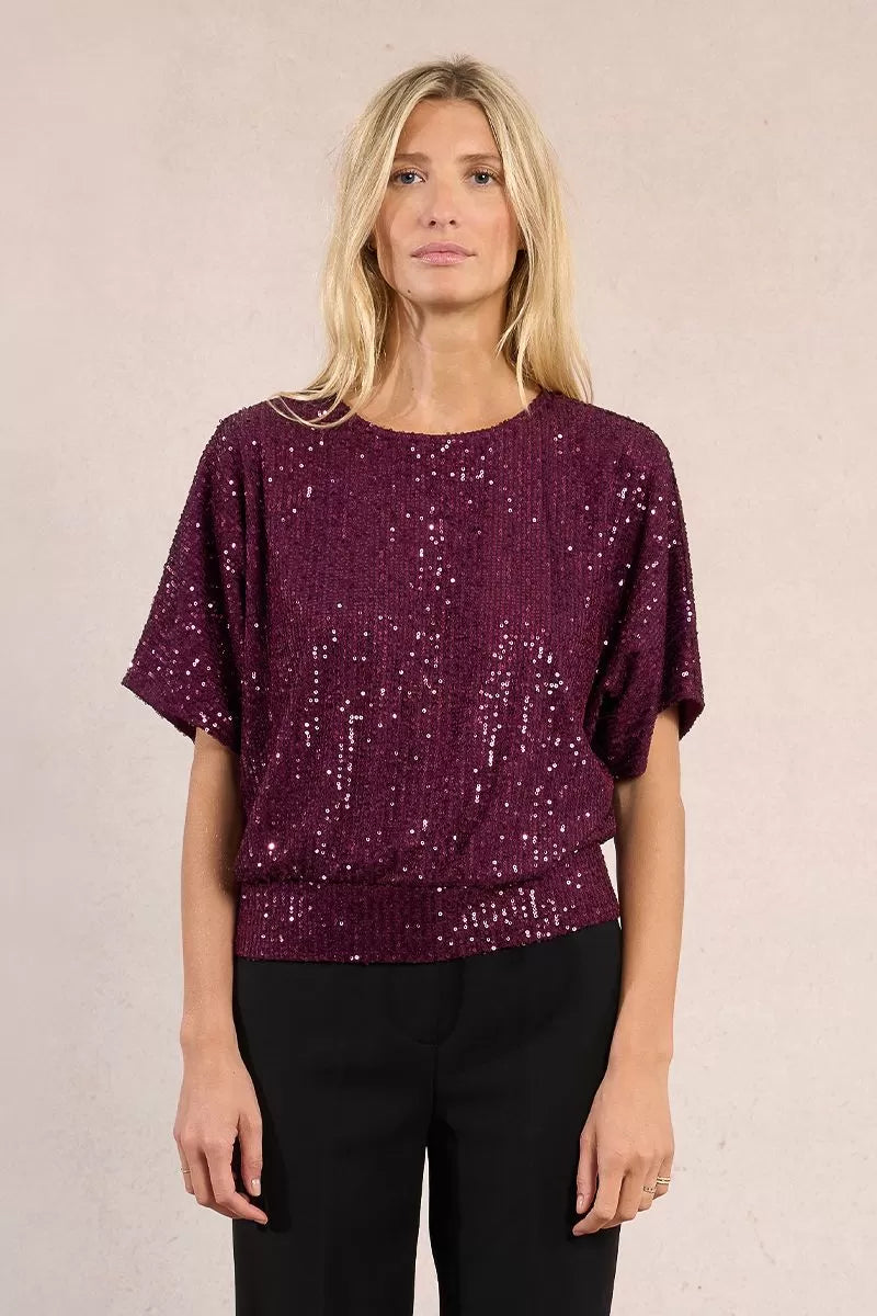 Molly Bracken Dark Pink Knitted Top