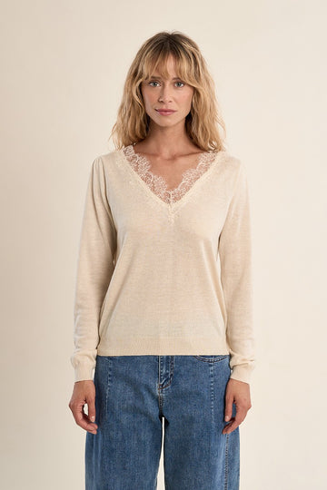 Molly Bracken Fine Knit Long Sleeved Top