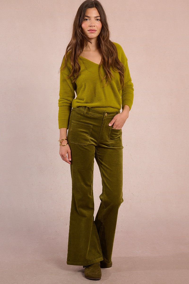 Molly Bracken Flared Corduroy Pants