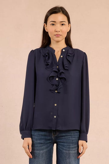 Molly Bracken Flowing Shirt WIth Jabot Collar