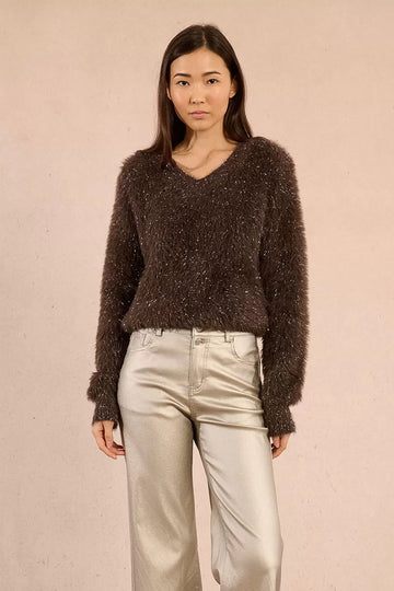 Molly Bracken Fluffy Chocolate Sweater
