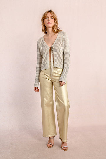 Molly Bracken Golden Beige Ladies Woven Pants