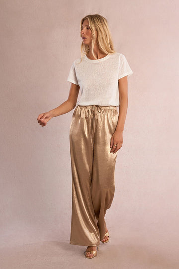 Molly Bracken High Waisted Satin Trousers