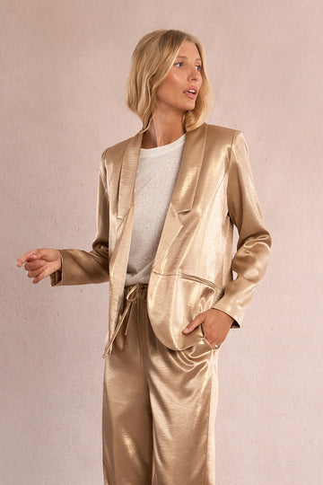 Molly Bracken Iridescent Straight Blazer