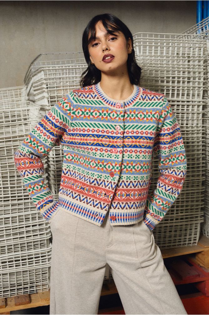 Molly Bracken Knitted Off White Cardigan