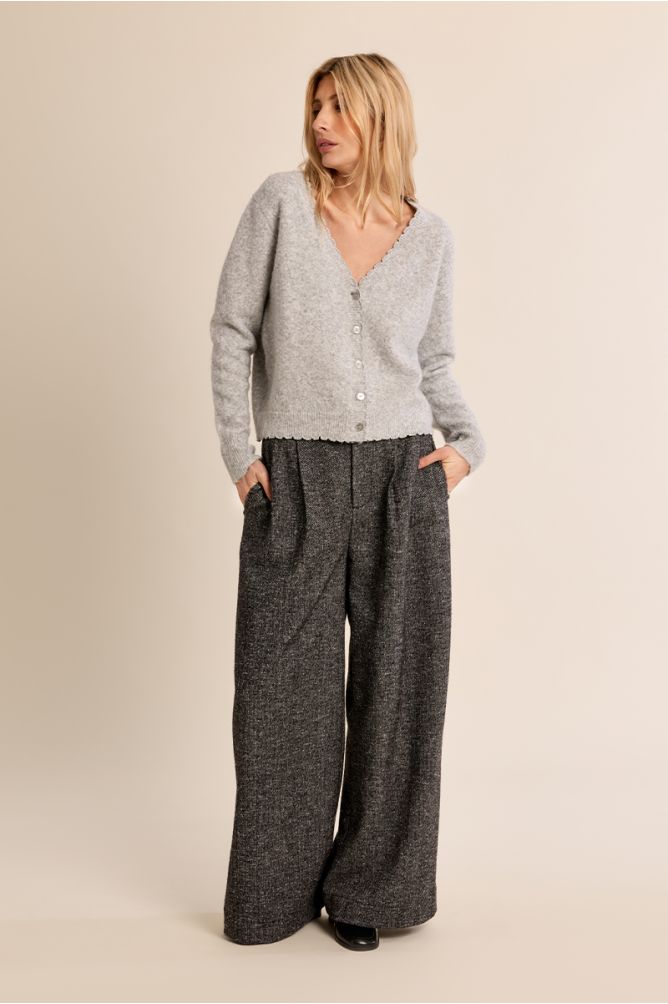 Molly Bracken Knitted Silvery Grey Cardigan
