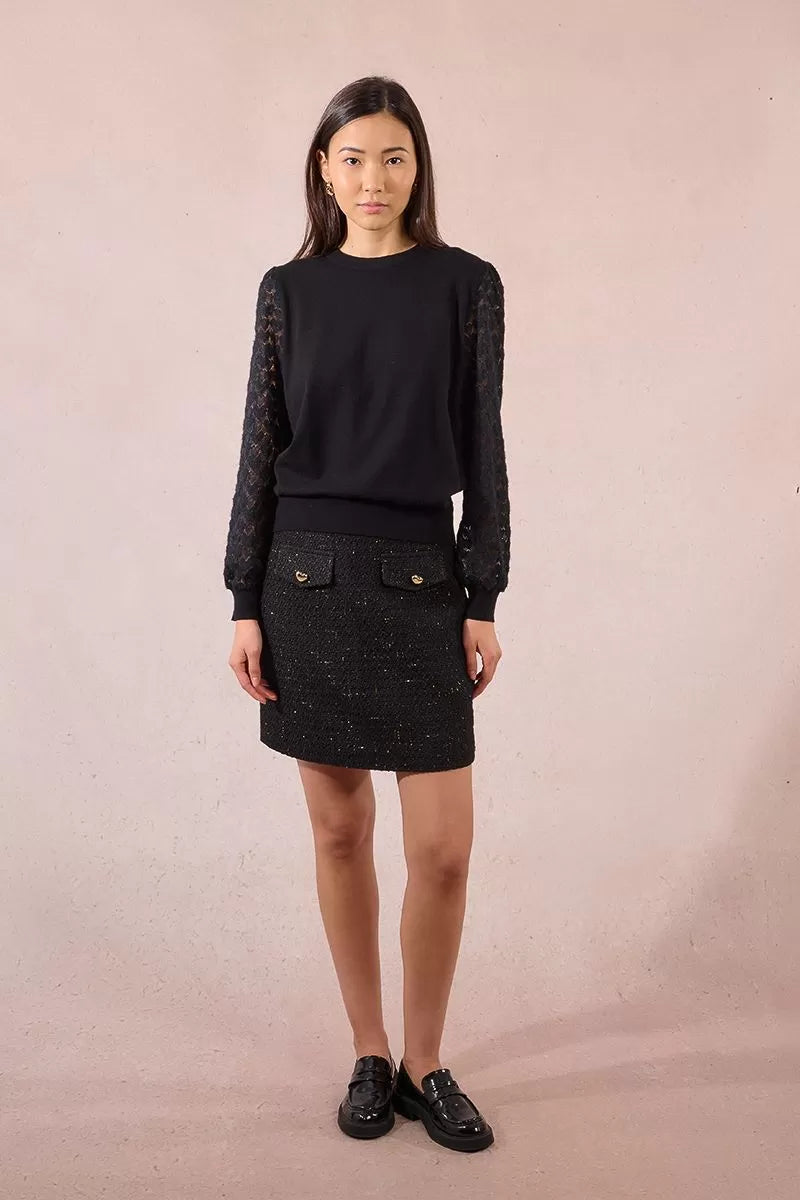 Molly Bracken Knitted Sweater With Fancy Sleeves