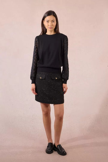 Molly Bracken Knitted Sweater With Fancy Sleeves