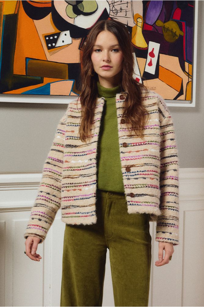 Molly Bracken Knitted Turtleneck Lime Green Sweater