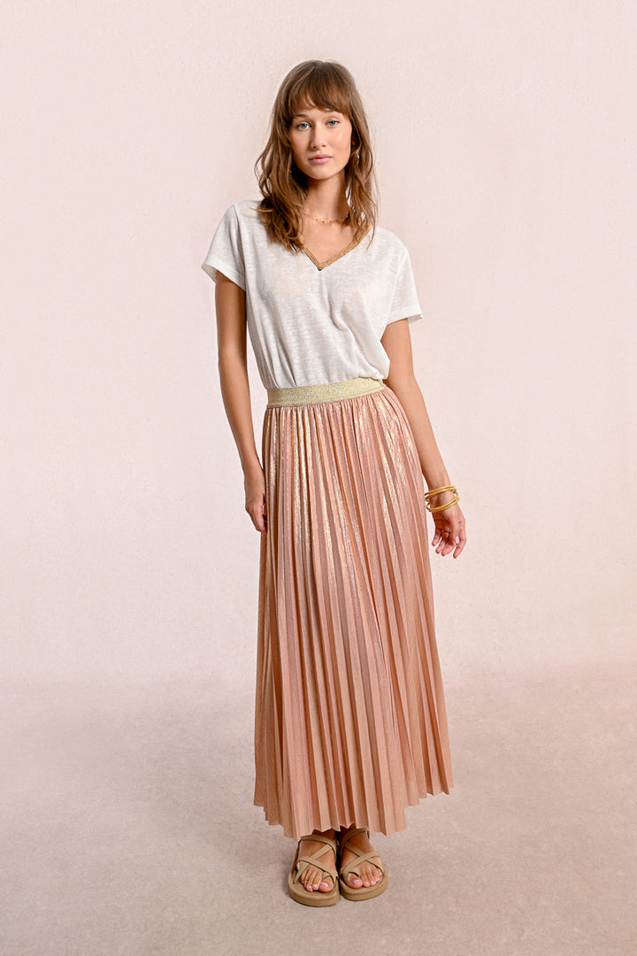 Molly Bracken Light Pink Ladies Knitted Skirt