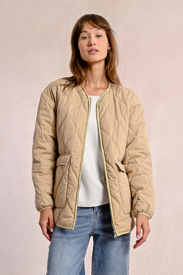 Molly Bracken Lightly Padded Beige Jacket