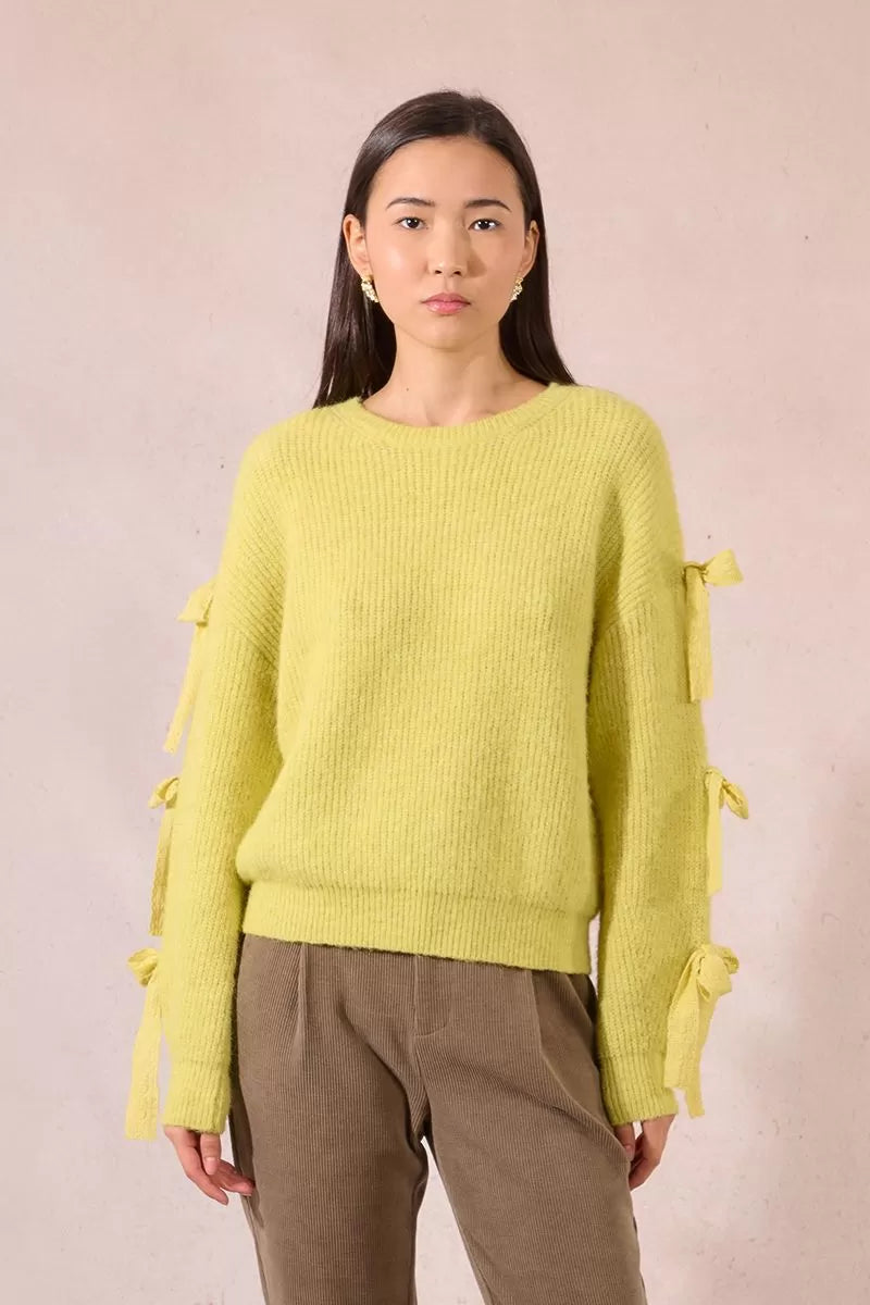Molly Bracken Lime Green Bow Sweater