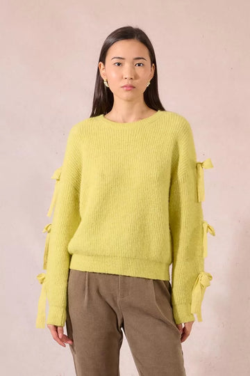 Molly Bracken Lime Green Bow Sweater