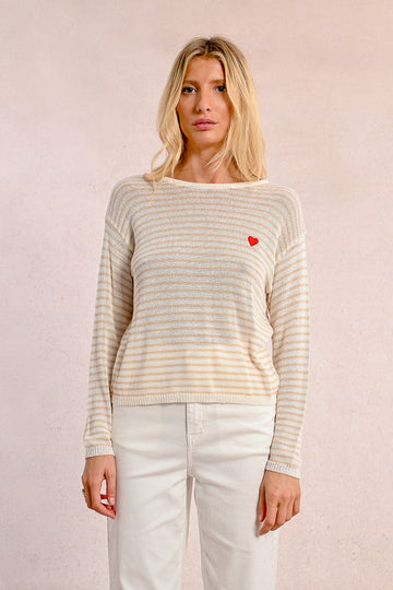 Molly Bracken Off White/Beige Sweater
