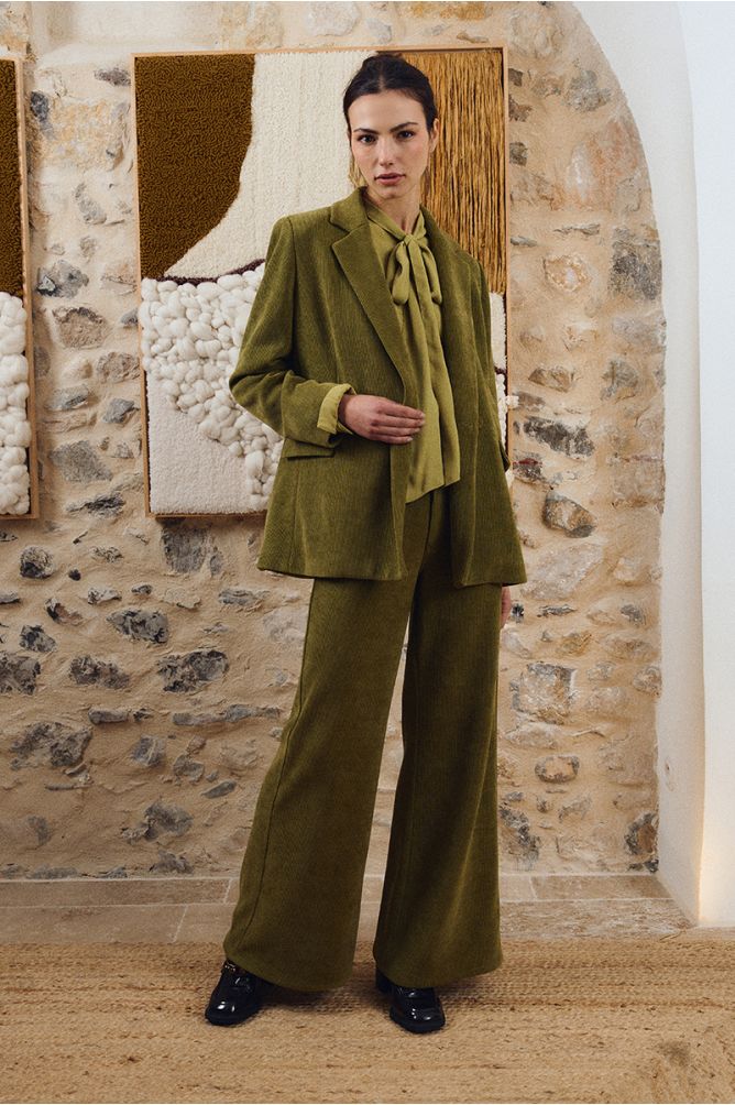 Molly Bracken Olive Green Corduroy Trousers