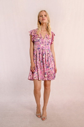 Molly Bracken Pink Celeste Ladies Woven Dress