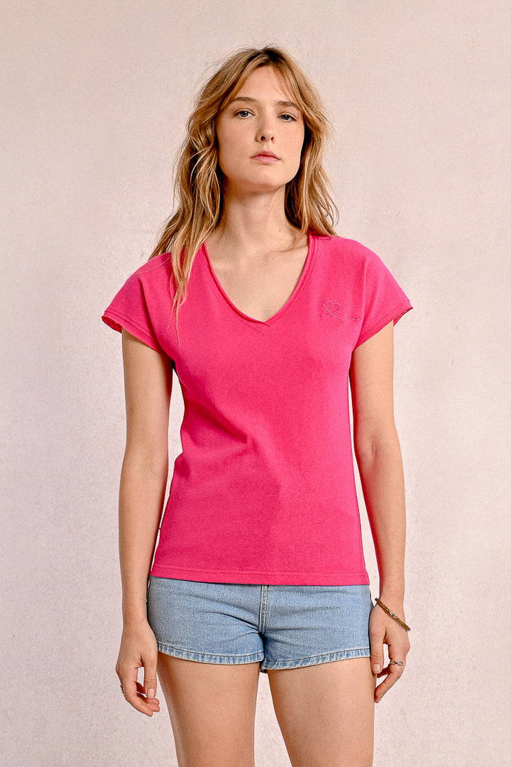 Molly Bracken Pink Knitted Tee